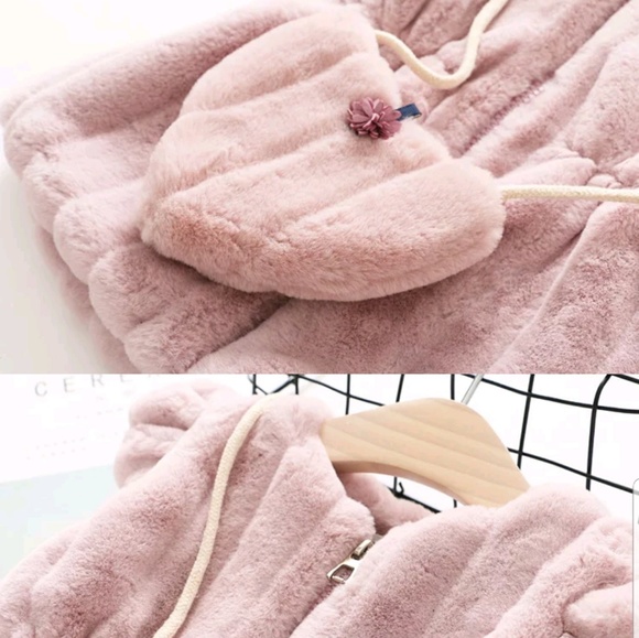 Last 2!Fur Vest With Purse Bag Outerwear Coat Girl - Picture 4 of 6